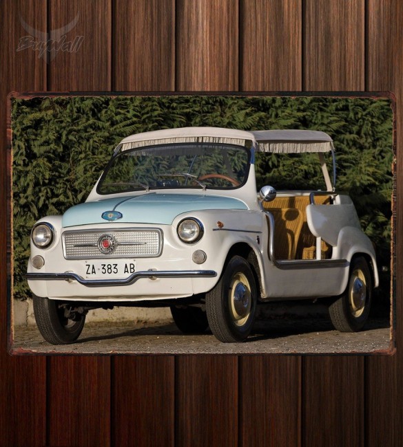 Металлическая табличка Fiat 600 Jolly Металлическая табличка Fiat 600 Jolly